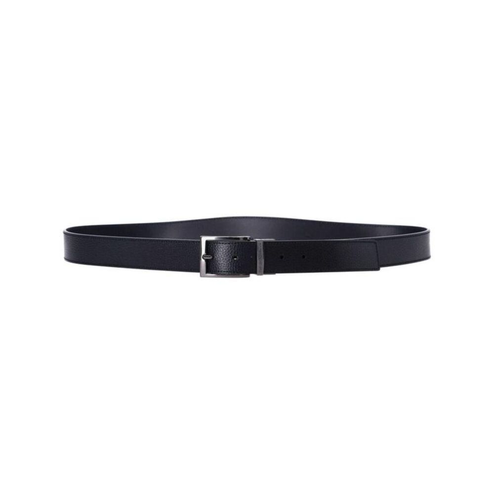 EMPORIO ARMANI Leather Reversible Belt with Buckle Men BLUE Belts